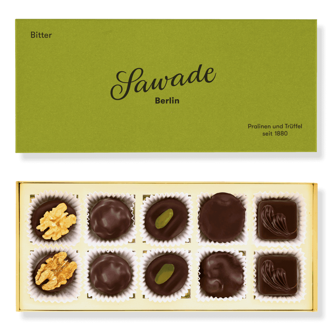 Sawade - Pralinenschachtel Zartbitter Vegan, 115g