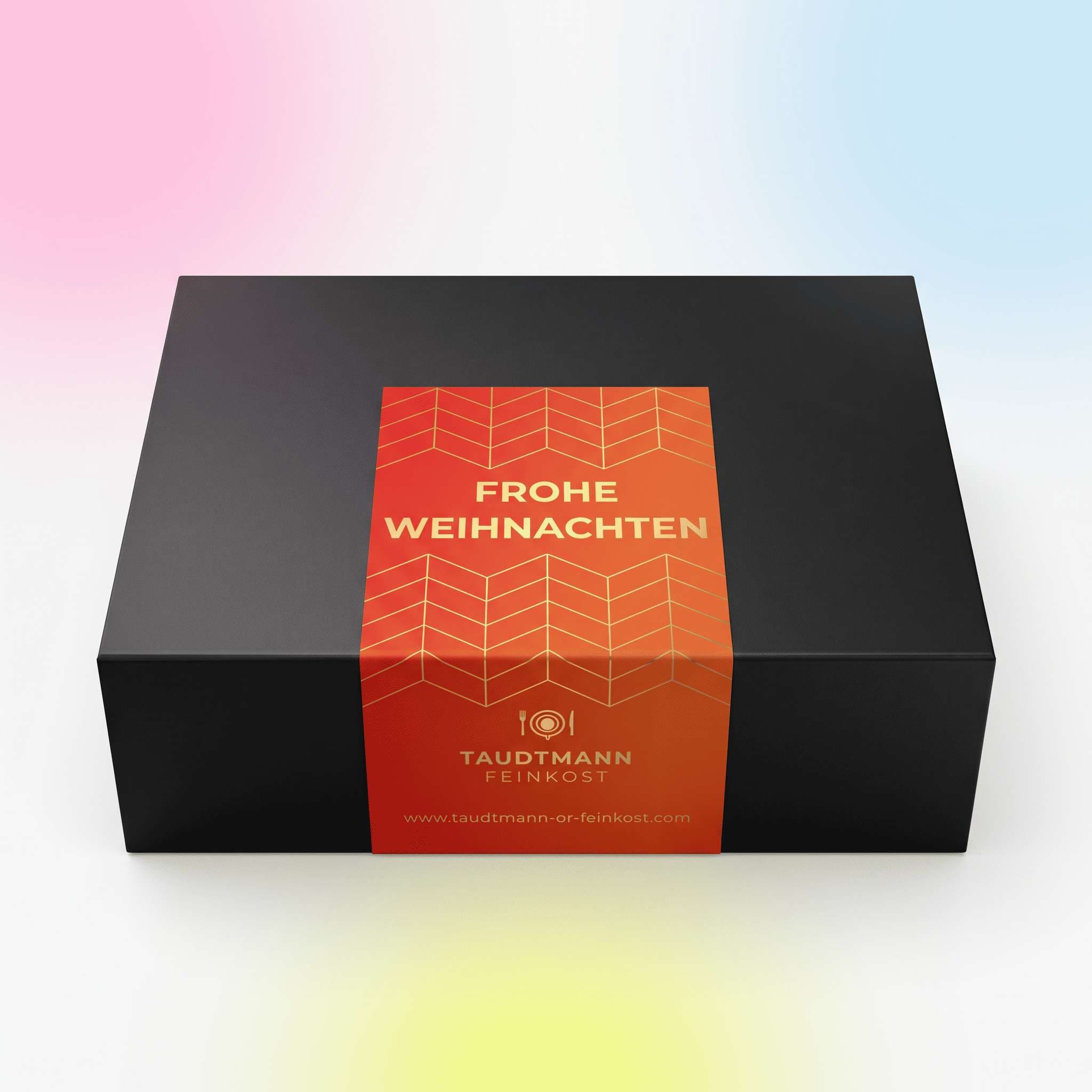 Präsentkorb Weihnachten mit Wein – Große Feinkost-Geschenkbox mit 13 Delikatessen