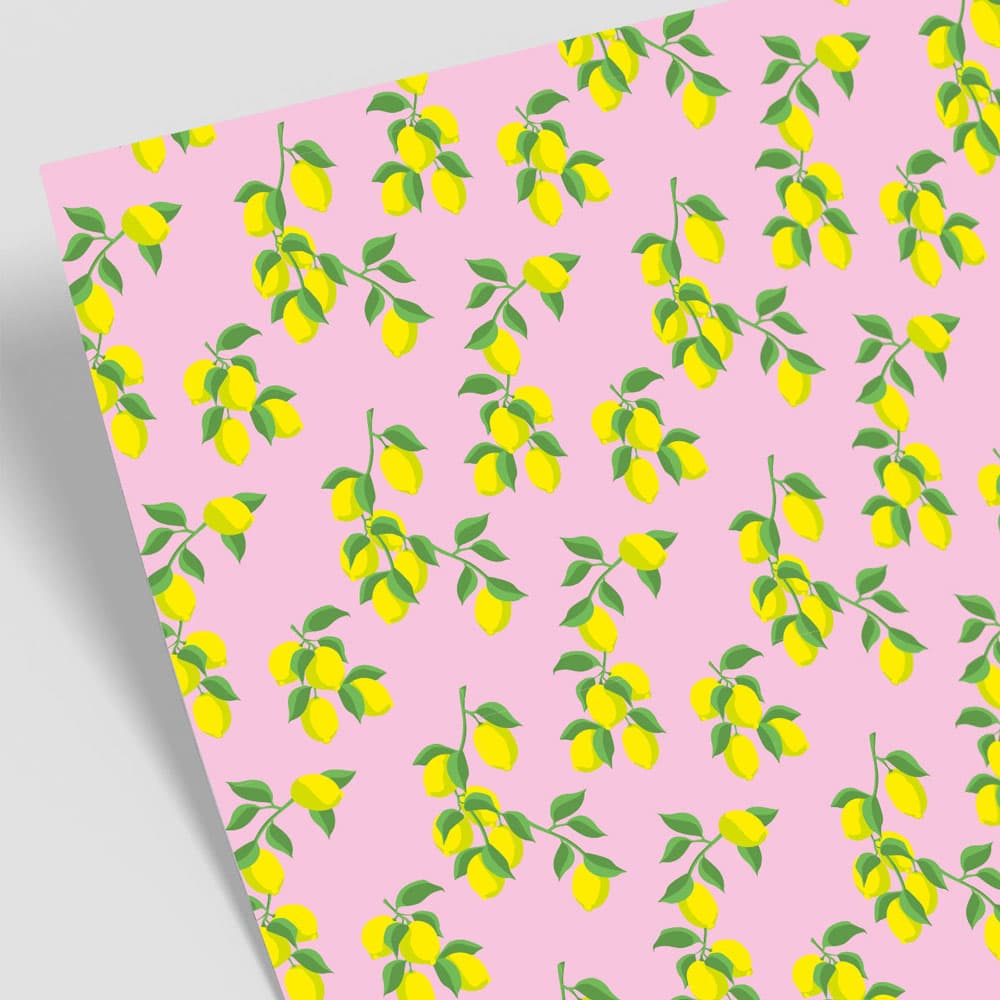 Geschenkpapier - neonstyle - Zitrone