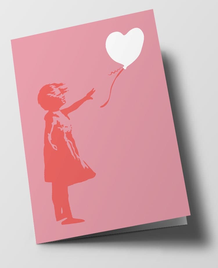Klappkarte  - Museum Art - Girl with heart