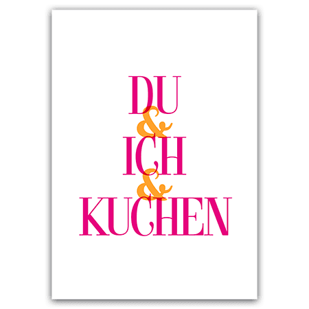 Postkarte - Du & Ich & Kuchen