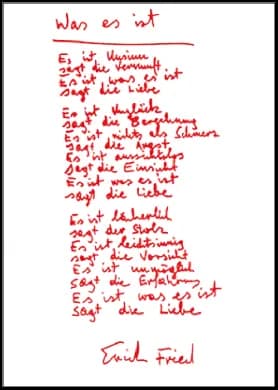 Postkarte - Erich Fried - Was es ist