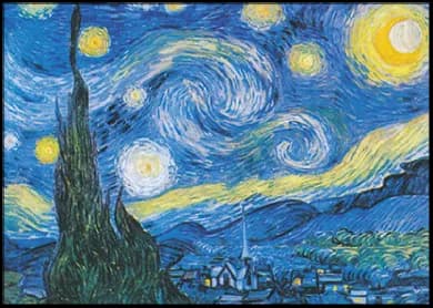 Postkarte - Vincent van Gogh - Sternennacht