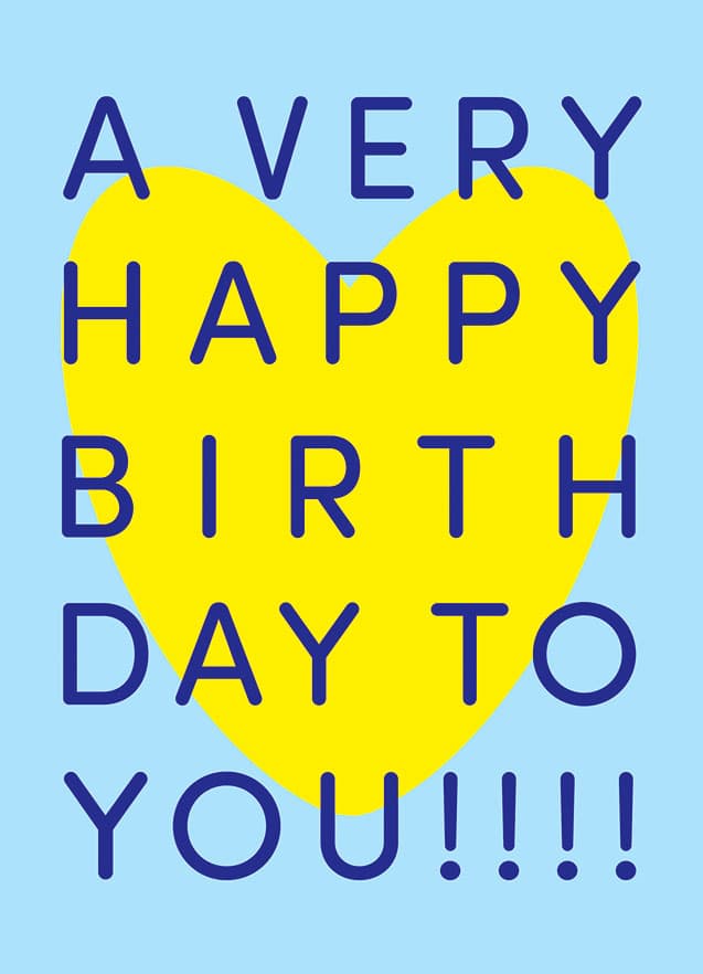 Postkarte - m-illu - Very happy birthday