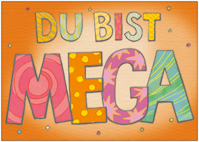 Postkarte - madebymaggie - Du bist Mega
