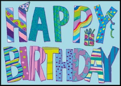Postkarte - madebymaggie - Happy Birthday