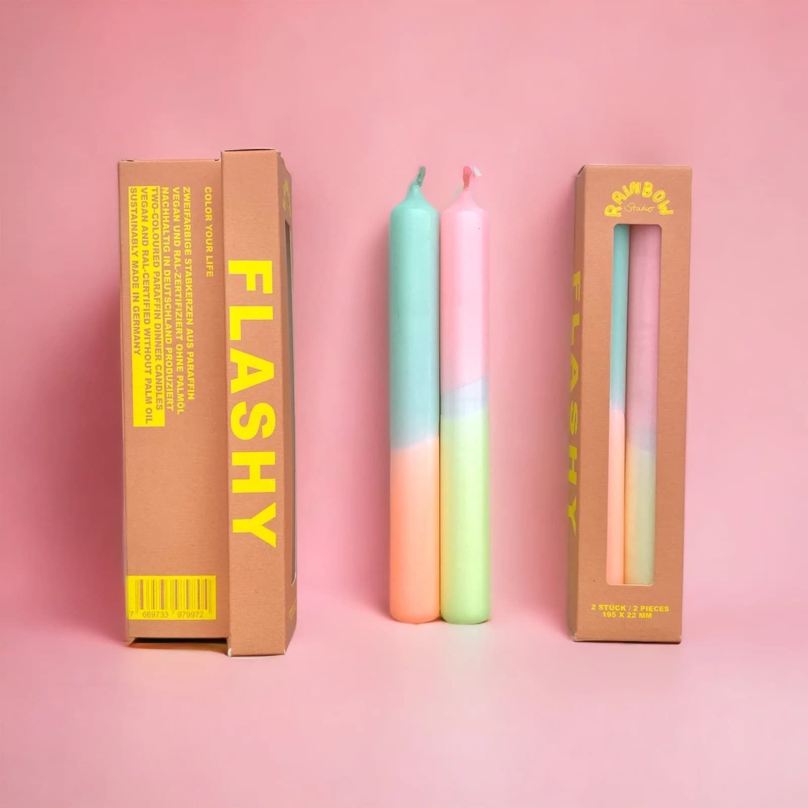 Rainbow Studio - Flashy 2er Set Kerzen