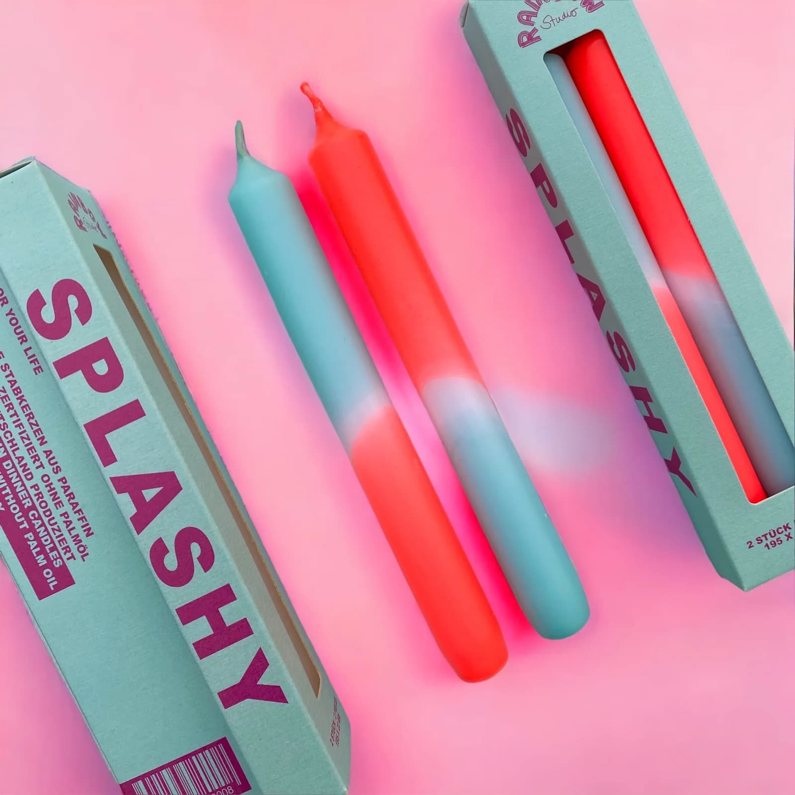 Rainbow Studio - Splashy 2er Set Kerzen