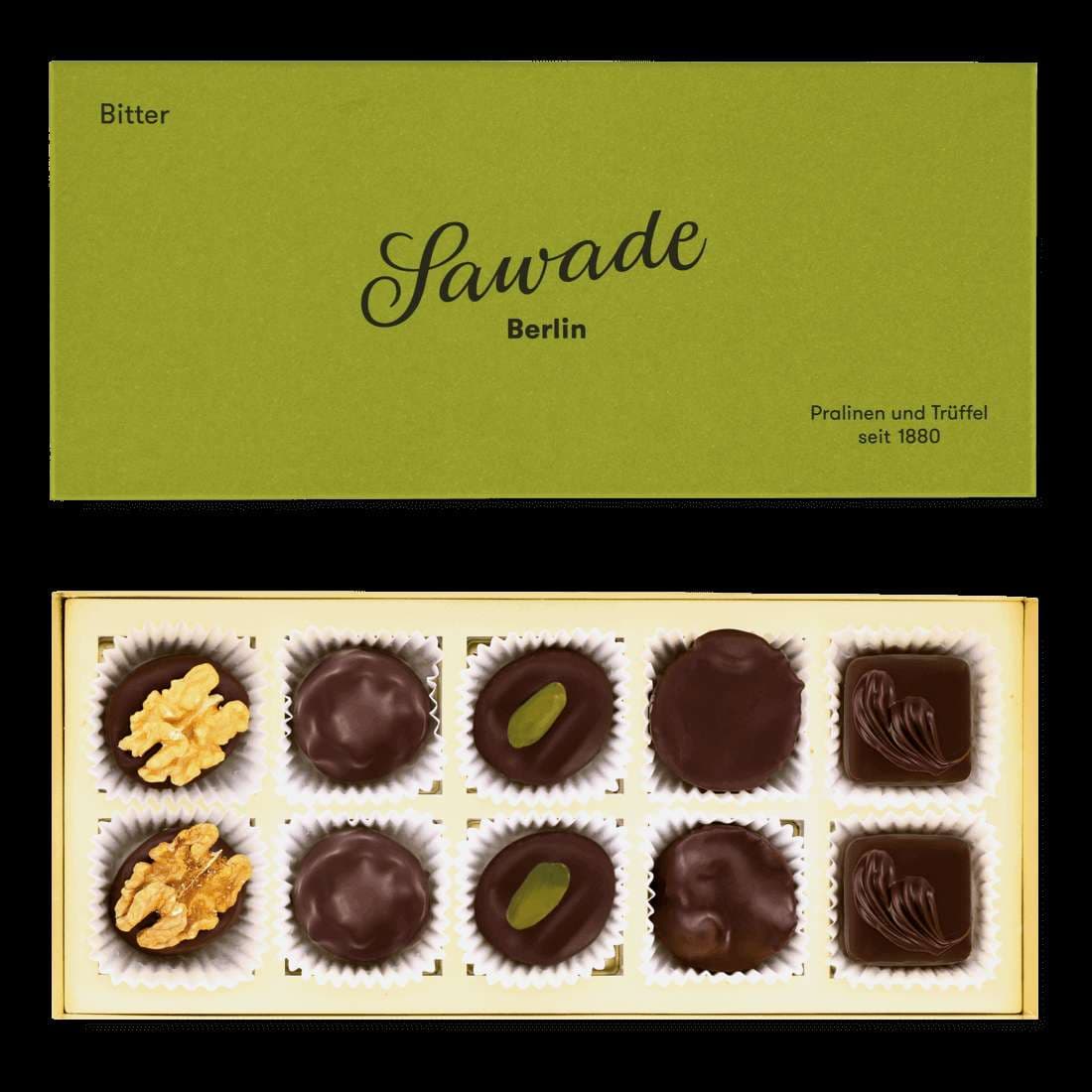 Sawade - Pralinenschachtel Zartbitter Vegan, 115g
