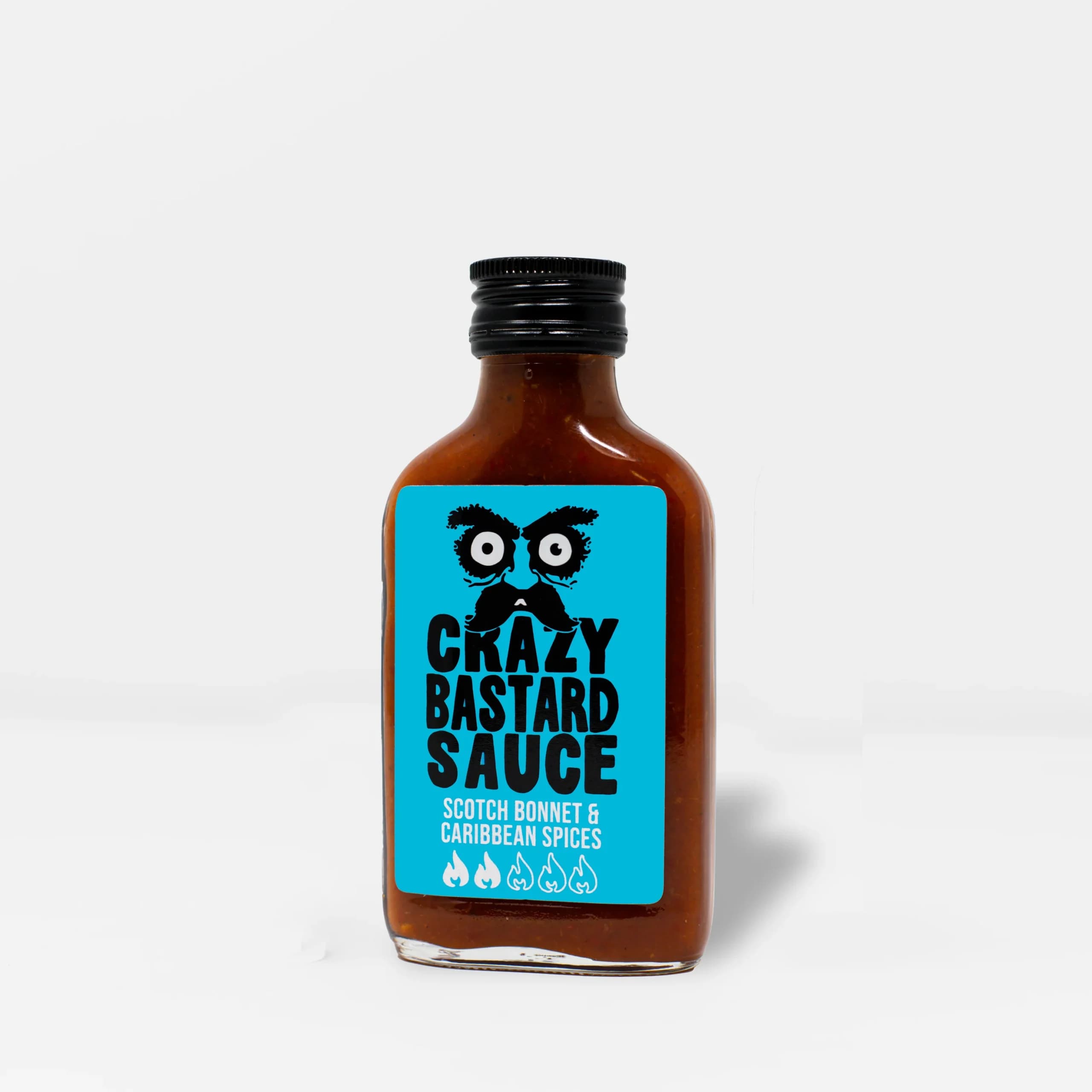 Crazy Bastard Hot Sauce - Scotch Bonnet & Caribbean Spices, 100ml