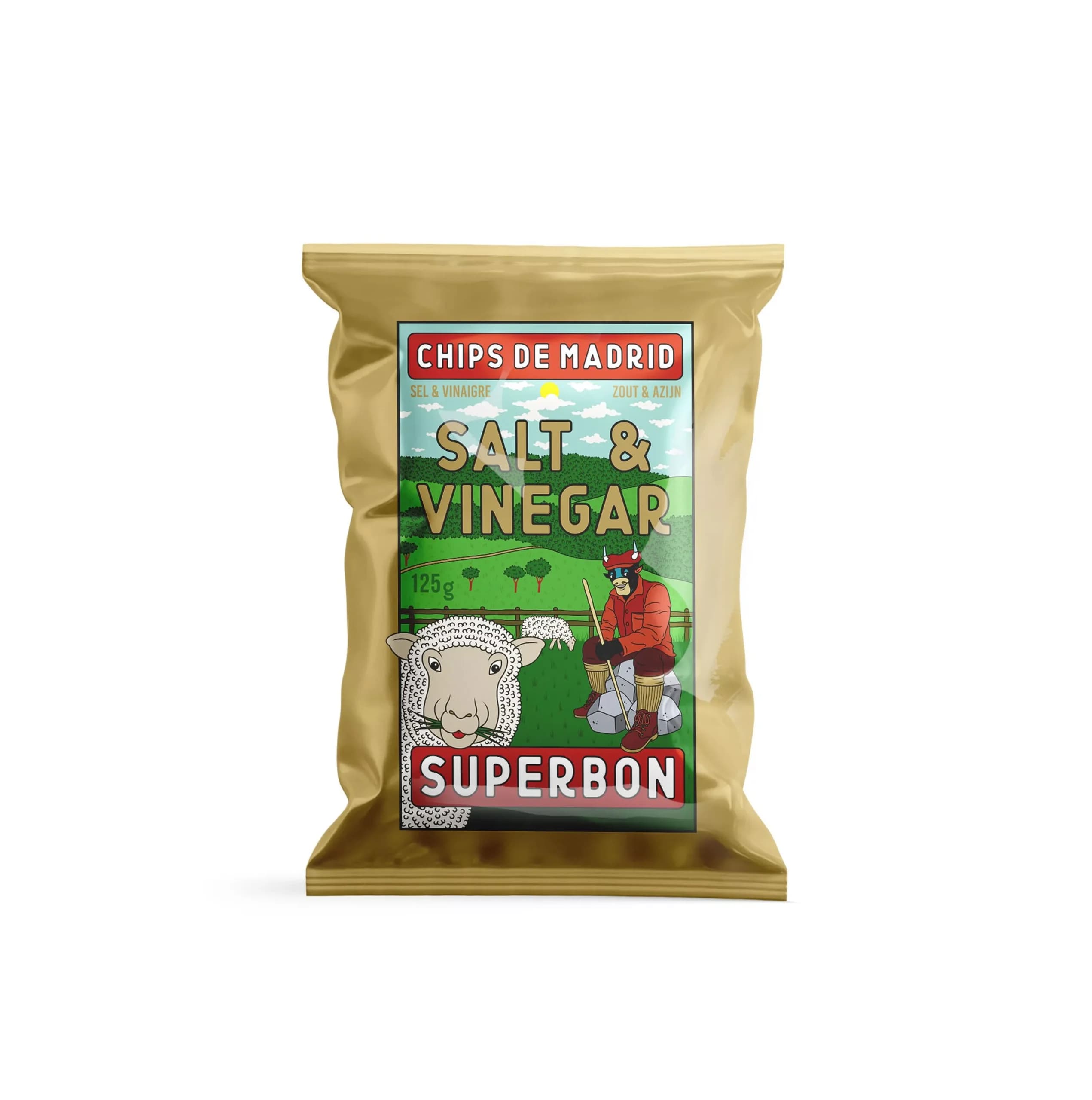 Superbon Chips - Salt & Vinegar, 125g