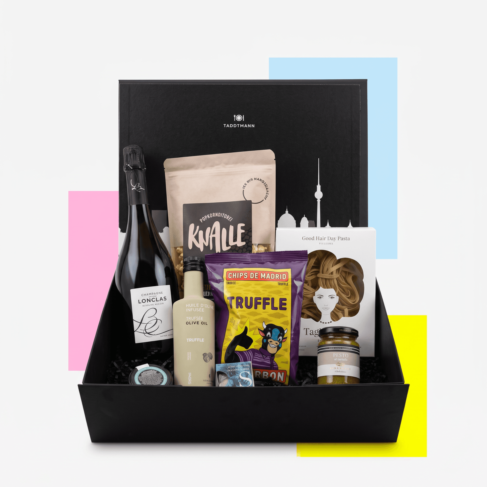 Trüffel Geschenkbox Deluxe mit Champagner – Das edle Gourmet-Geschenkset für Feinschmecker