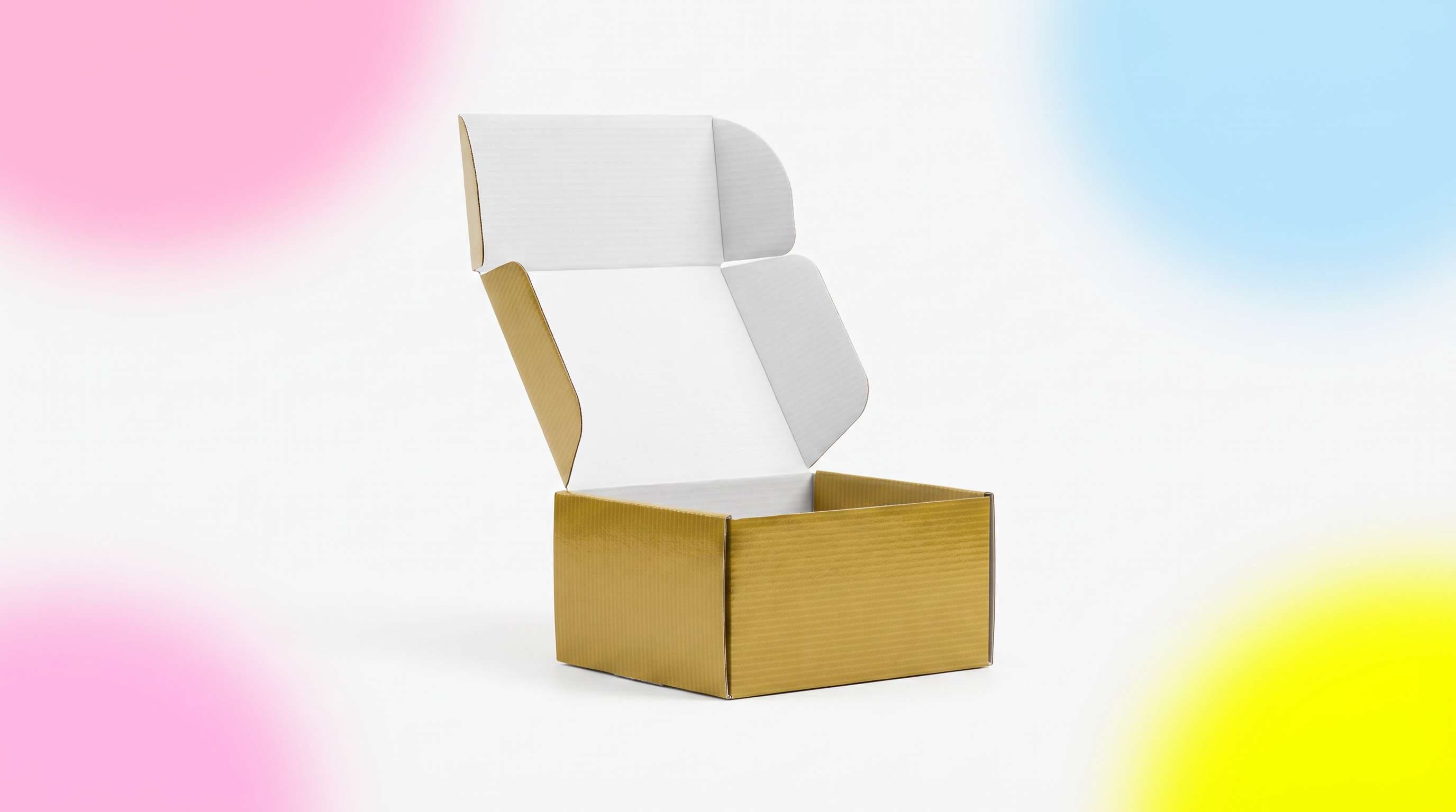 Basis-Postkarton Gold 160x130x90 mm - kleinste Geschenkbox