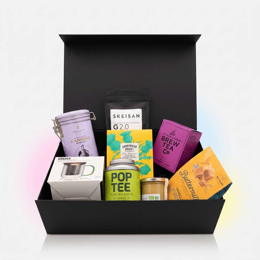 Geschenkbox „Auftanken“ mit Schleife – Gute Besserung