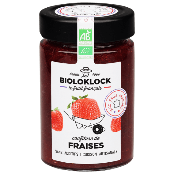 Bioloklock französische Bio Erdbeerkonfitüre, 230g