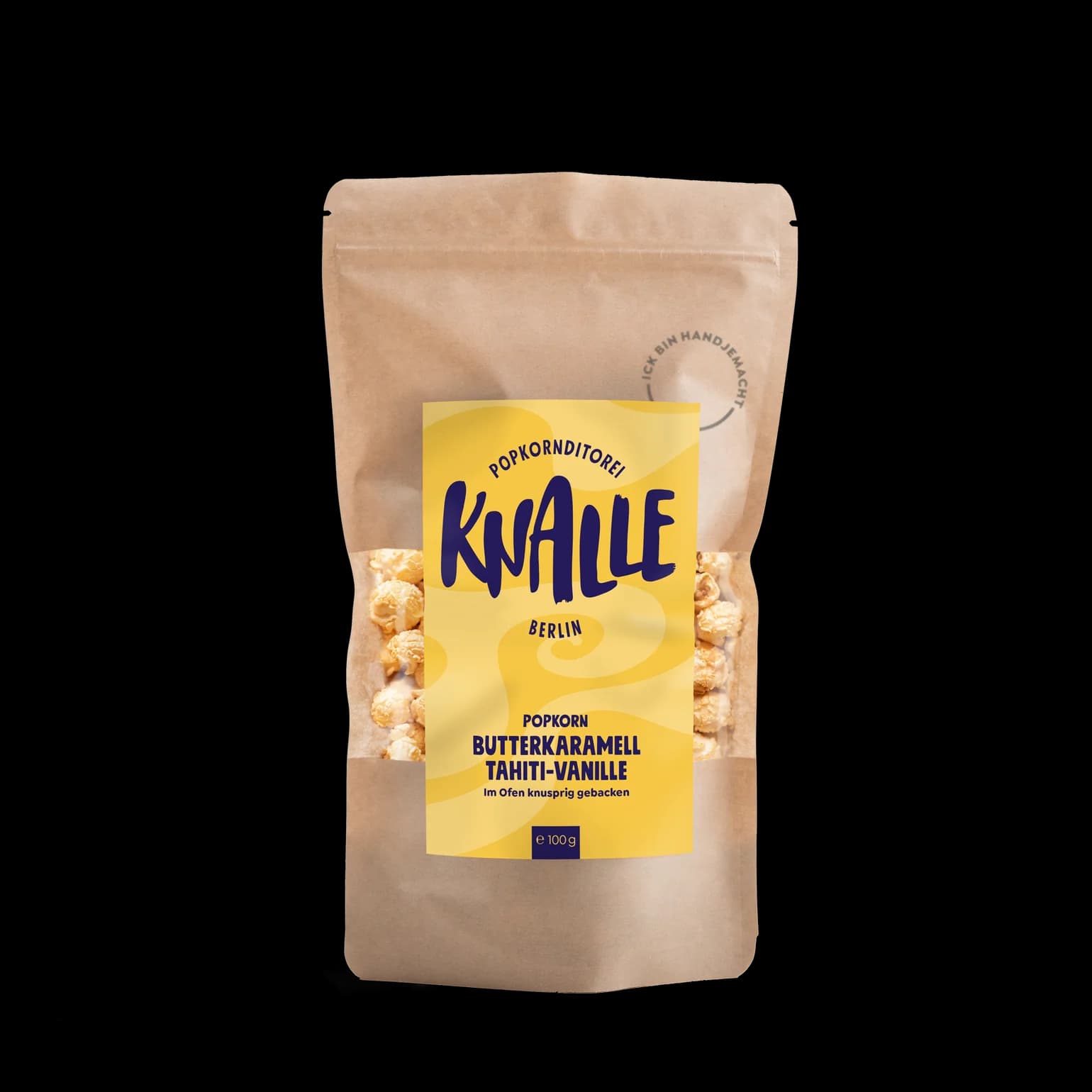 Knalle Popcorn Butterkaramell Tahiti Vanille, 100g