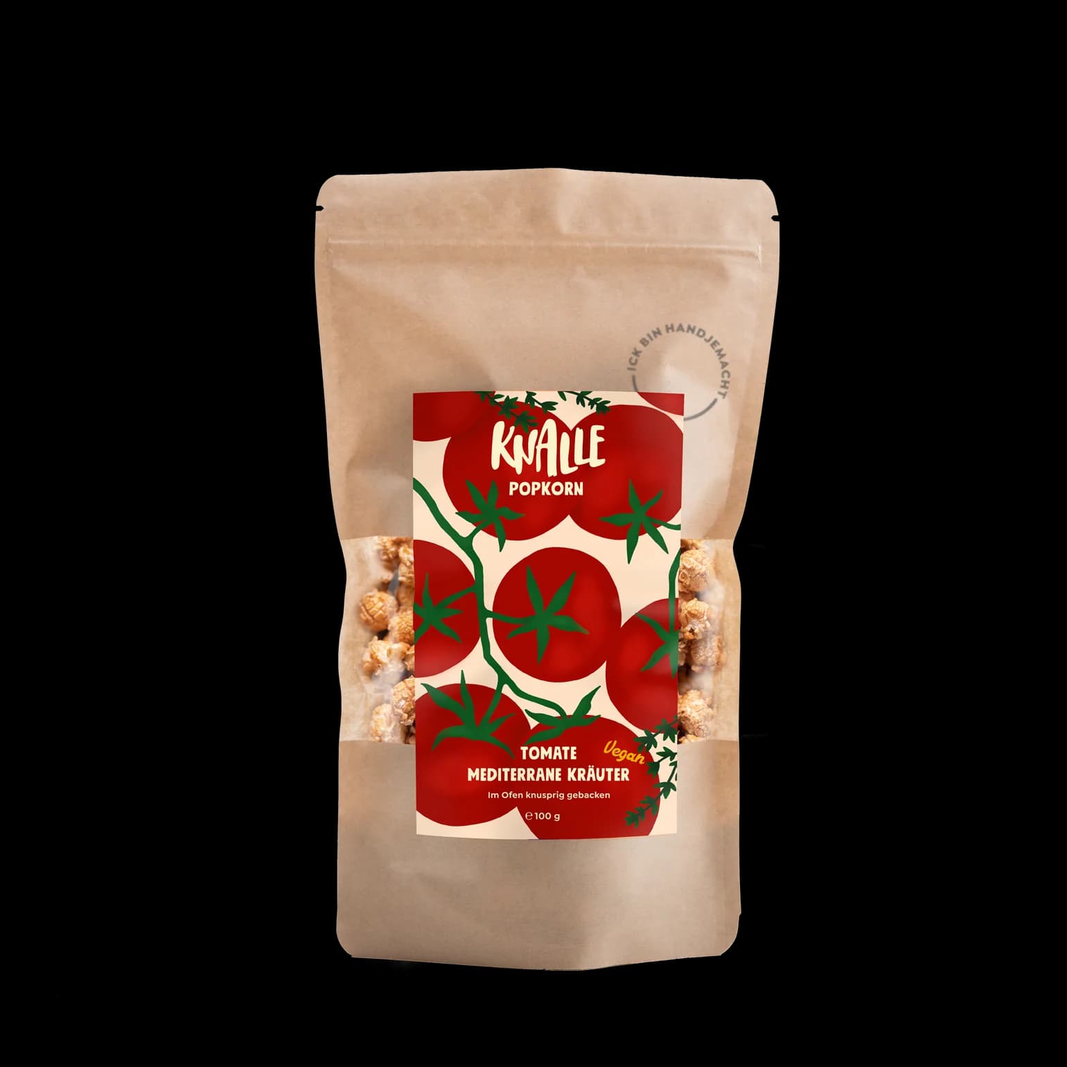 Knalle Popkorn Tomate & Mediterrane Kräuter, 100g Tüte