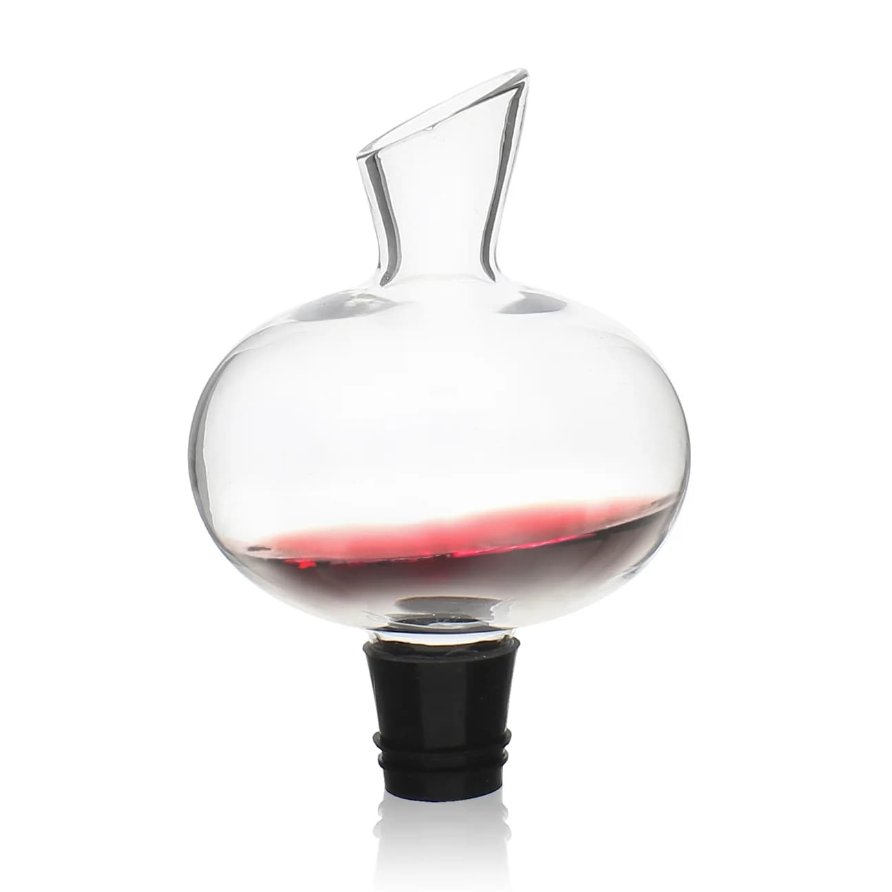 Ogo Living Deluxe Weinbelüfter mit Ausgießer aus Glas und Silikon