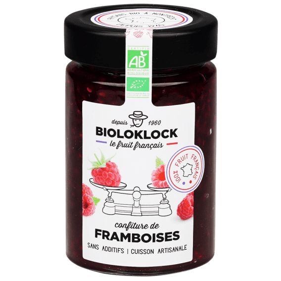 Bioloklock französische Bio Himbeerenkonfitüre, 230g