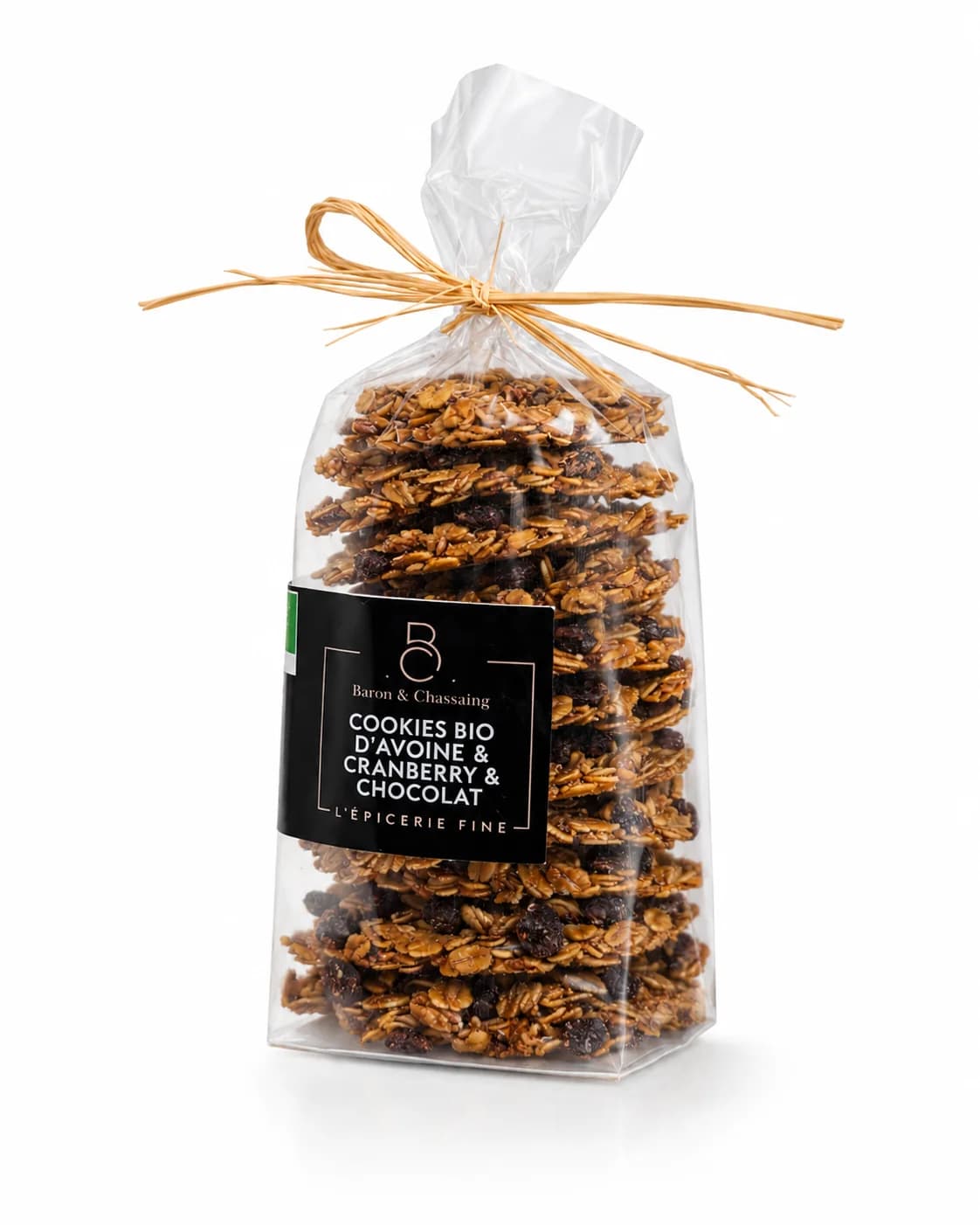 Baron & Chassaing - Cookies Bio d´avoine, cranberry & chocolat, 150g