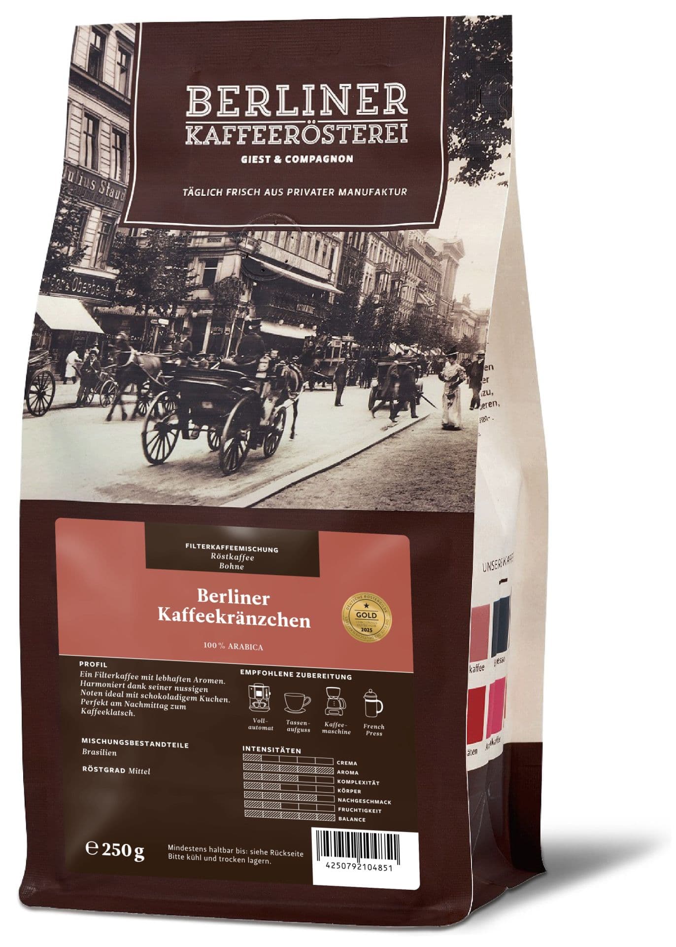 Berliner Kaffeerösterei - Kaffeekränzchen, gemahlen, 250g