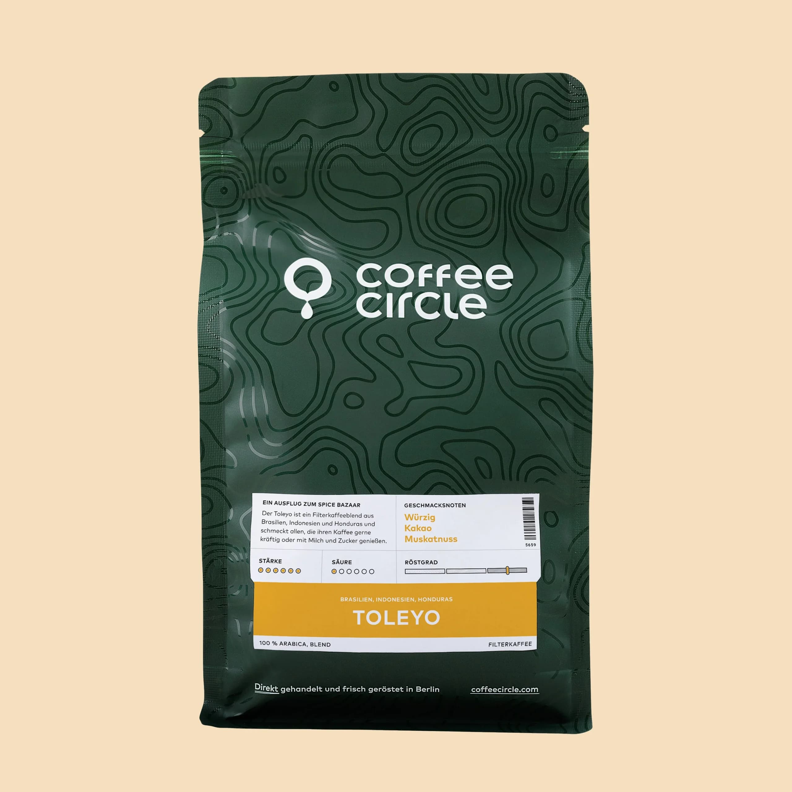 Coffeecircle - Toleyo Kaffee, 250g ganze Bohne