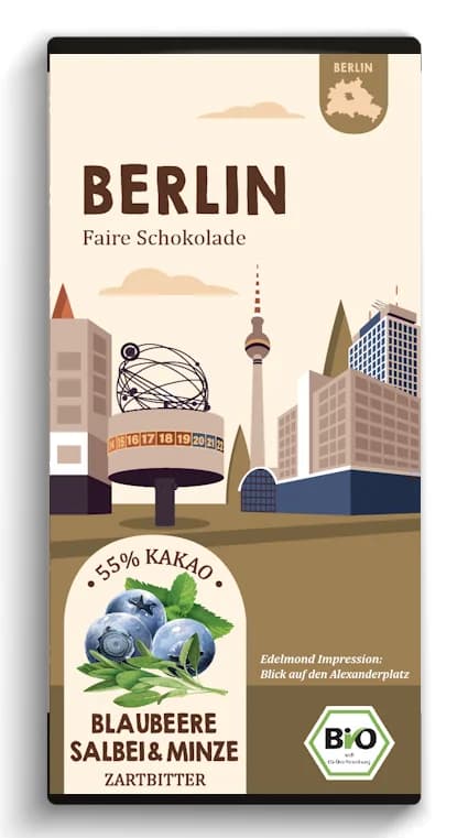 Edelmond - Berlin Stadtteilschokolade, 75g