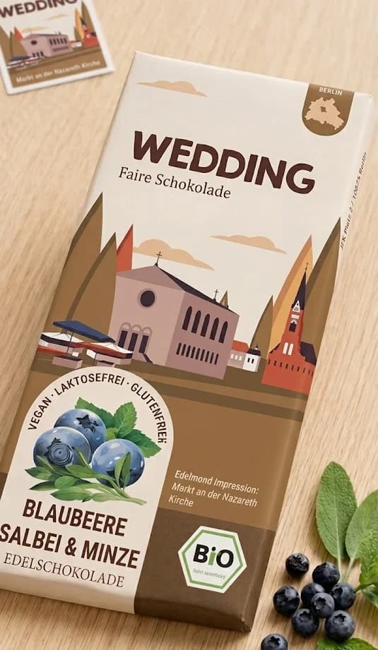 Edelmond - Berlin Wedding Stadtteilschokolade, 80g