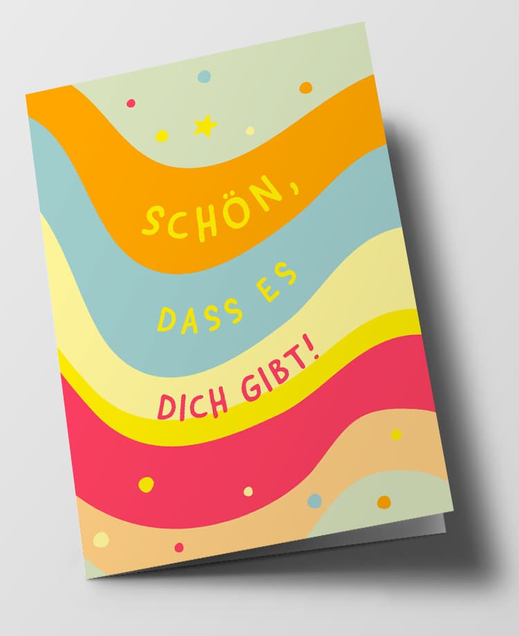 Klappkarte - nola - Schön, dass es dich gibt