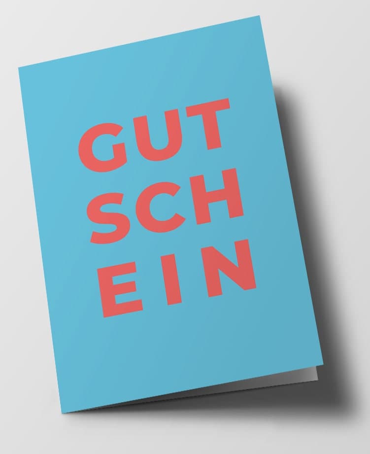 Klappkarte - typestyle - Gutschein