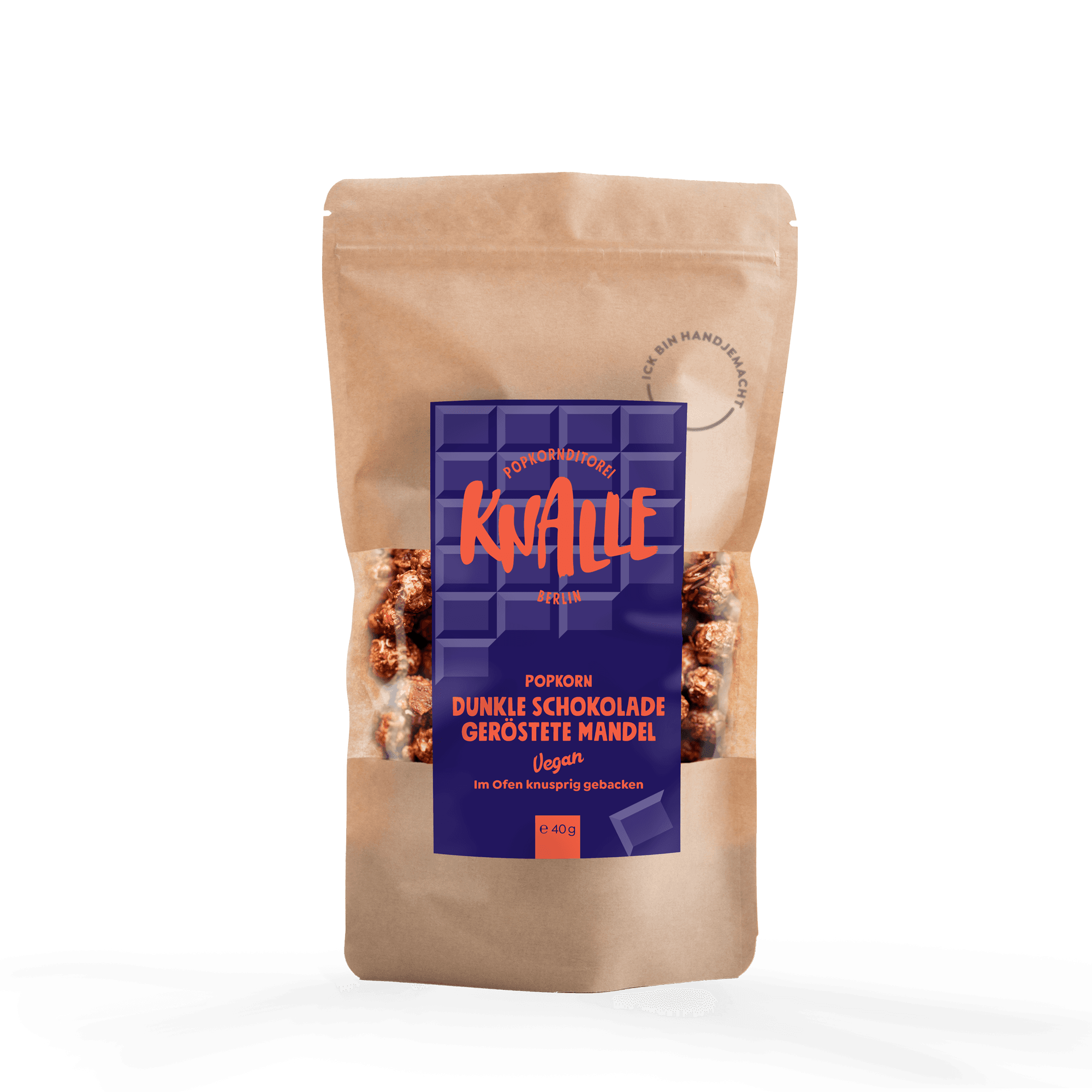 Knalle Popcorn - Dunkle Schokolade Mandel, 40g