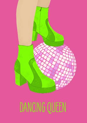 Postkarte - Andrea liesert - dancing queen