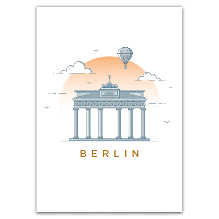 Postkarte - Berlin, Brandenburger Tor
