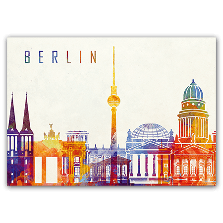 Postkarte - Berliner Sehenswürdigkeiten
