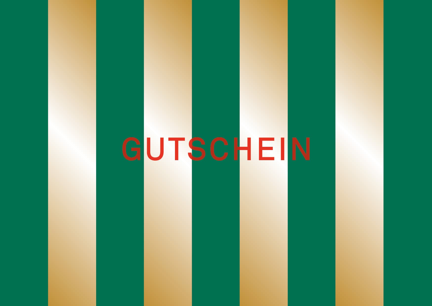 Postkarte - Designfräulein - Gutschein Stripes golden