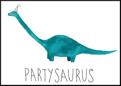Postkarte - Emily Claire Völker - Partysaurus