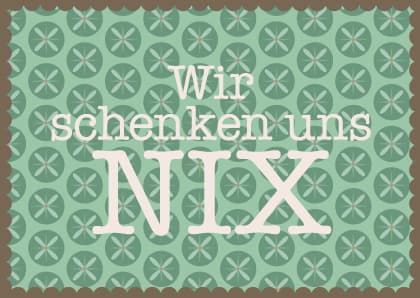 Postkarte - Toni Starck - Wir schenken uns nix