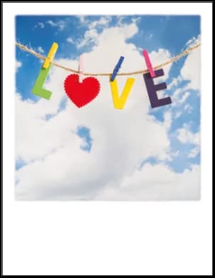 Postkarte - npstockphoto - Love an der Wäscheleine