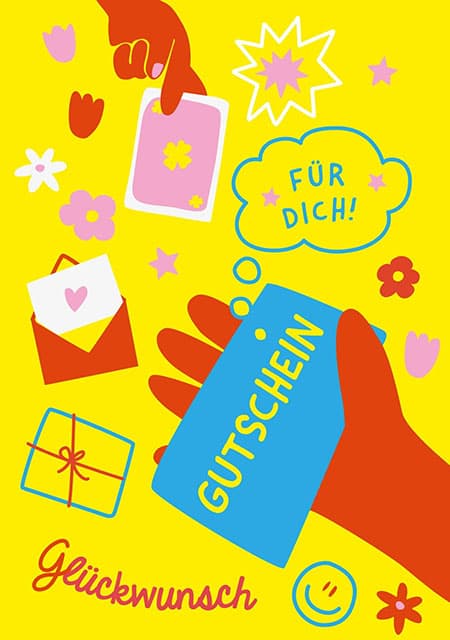 Postkarte - poppins - Gutschein
