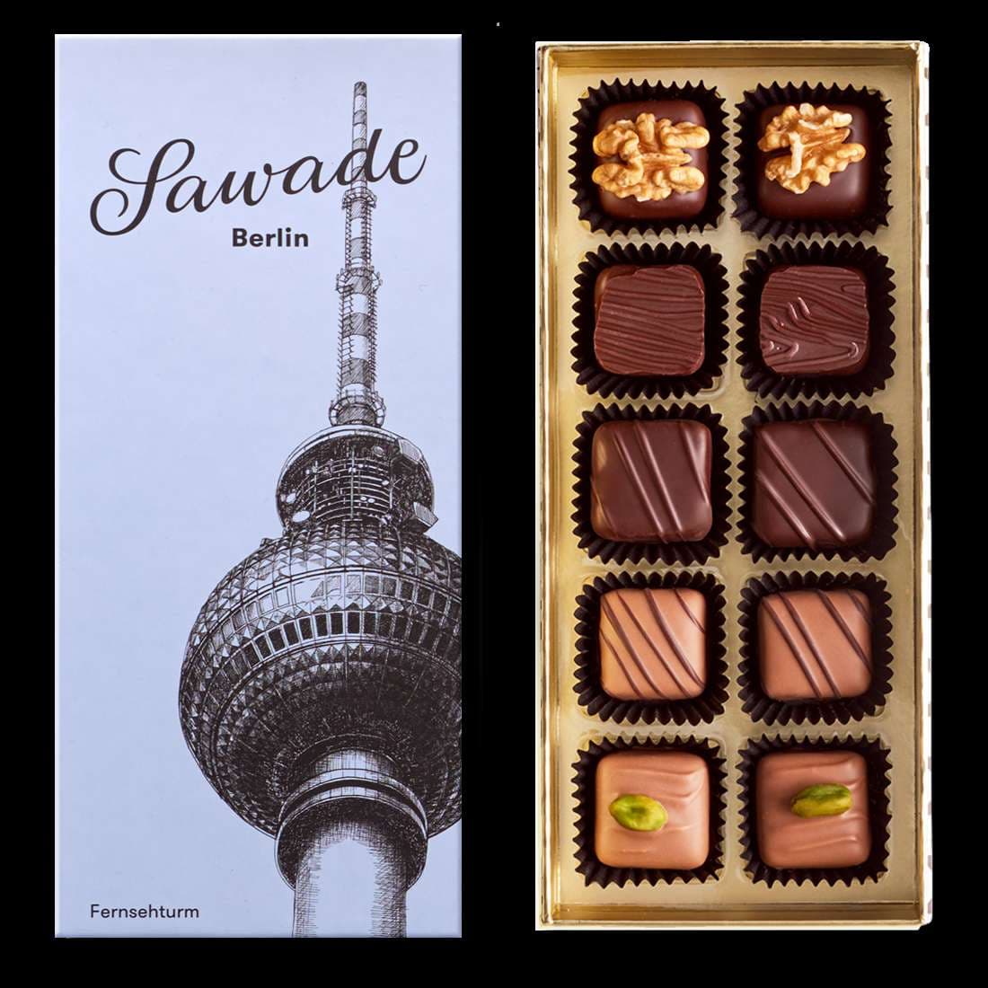 Sawade - Pralinenschachtel Berliner Fernsehturm Alkoholfrei, 115g