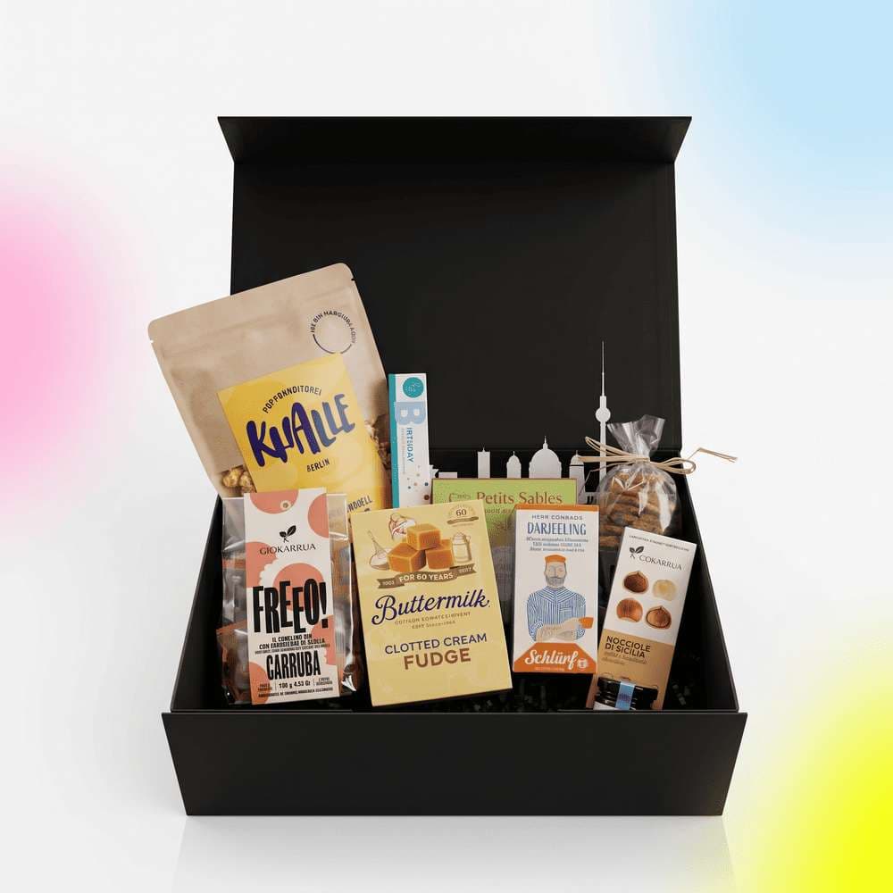 Süße Geschenkbox zum Geburtstag – mit Kerze und Tee