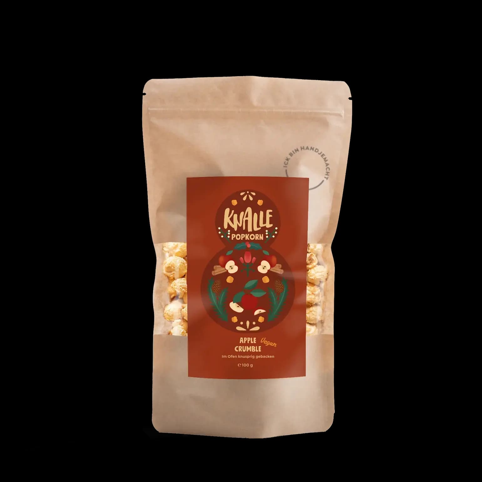 Knalle Popcorn Apple Crumble - Vegan, 100g Tüte