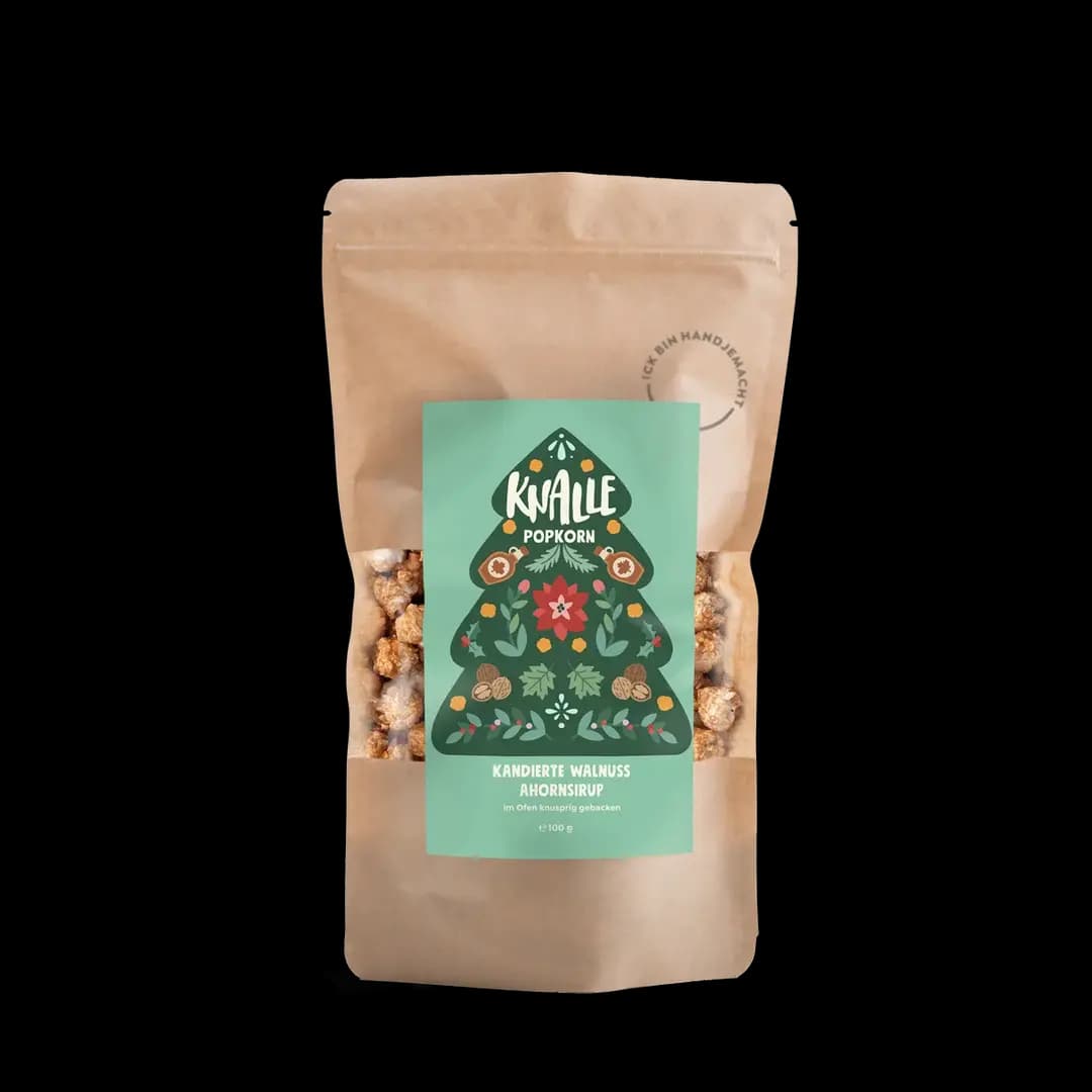 Knalle Popkorn Kandierte Walnuss & Ahornsirup, 100g Tüte