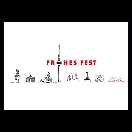 Postkarte - Frohes Fest, Berlin