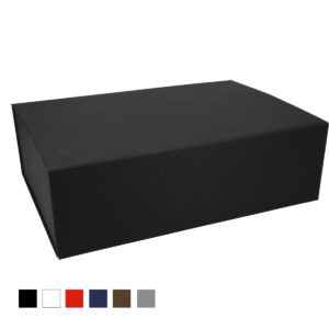 Magnet box with solid-coloured kraft paper black