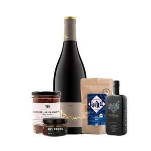 Geschenkbox Konfigurator Feinkost mit Wein