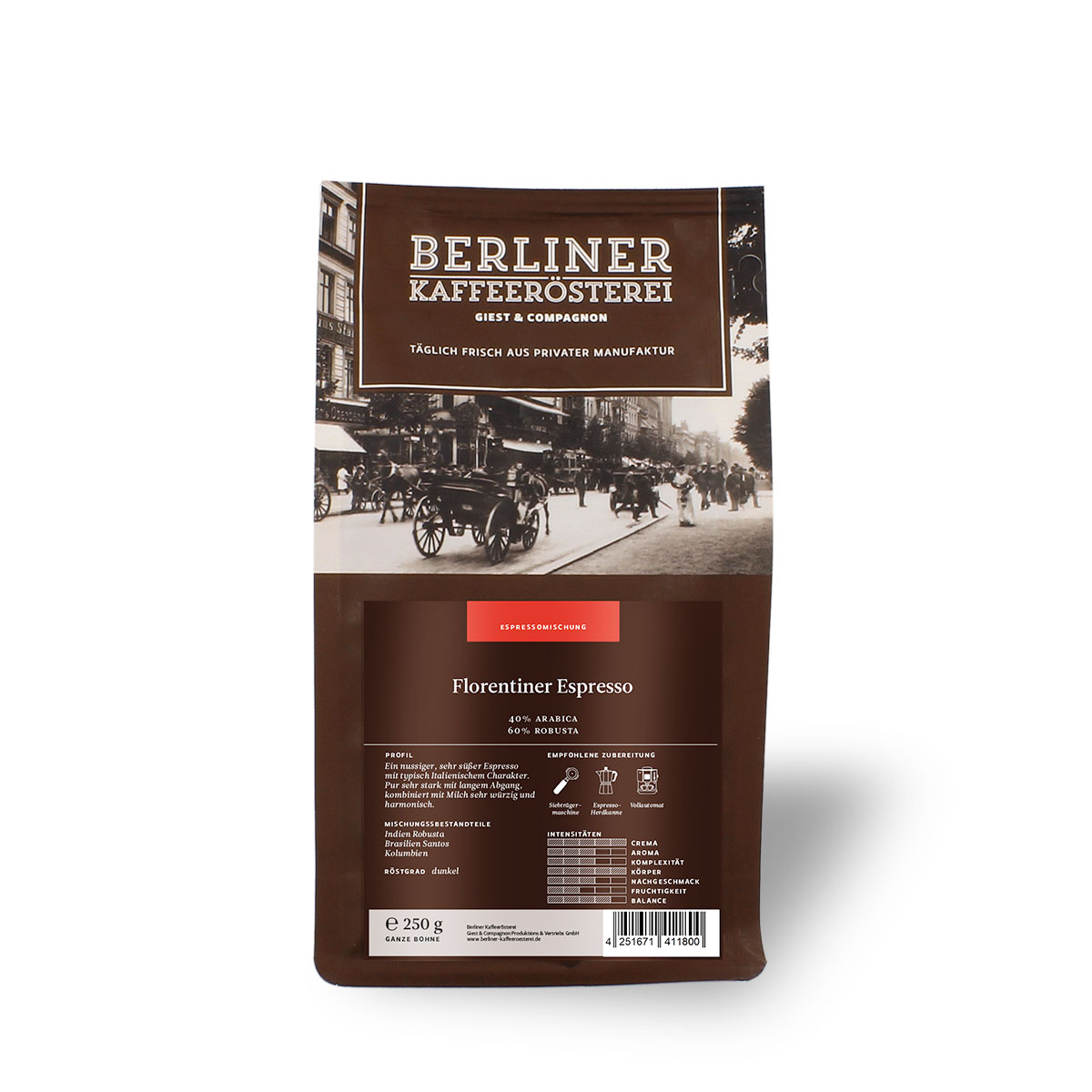 Premium Espresso Florentiner Espresso Berliner Kaffeerösterei