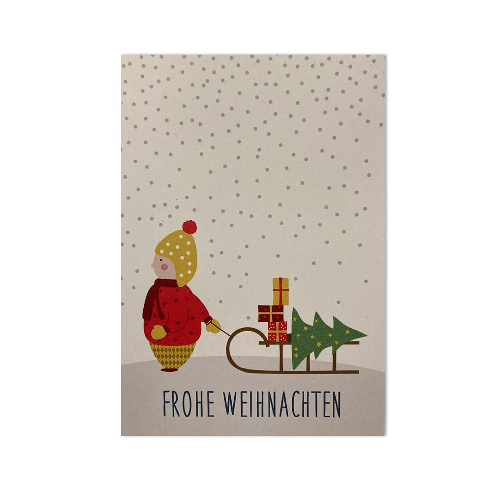 grusskarte_frohe_weihnachten_kind_mit_schlitten