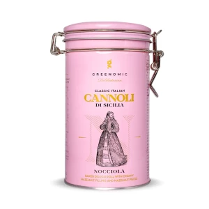 xCannoli bestellen Nocciola 200g Sizilianische Cannoli mit Nocciola-Füllung sind ein köstliches Produkt aus Italien, das aus knusprigen Teighüllen und einer cremigen Füllung aus gerösteten Haselnüssen besteht.