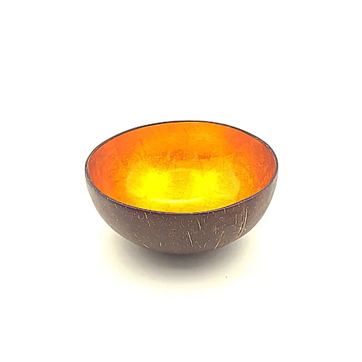 Kokosnuss Schale orange metallisch